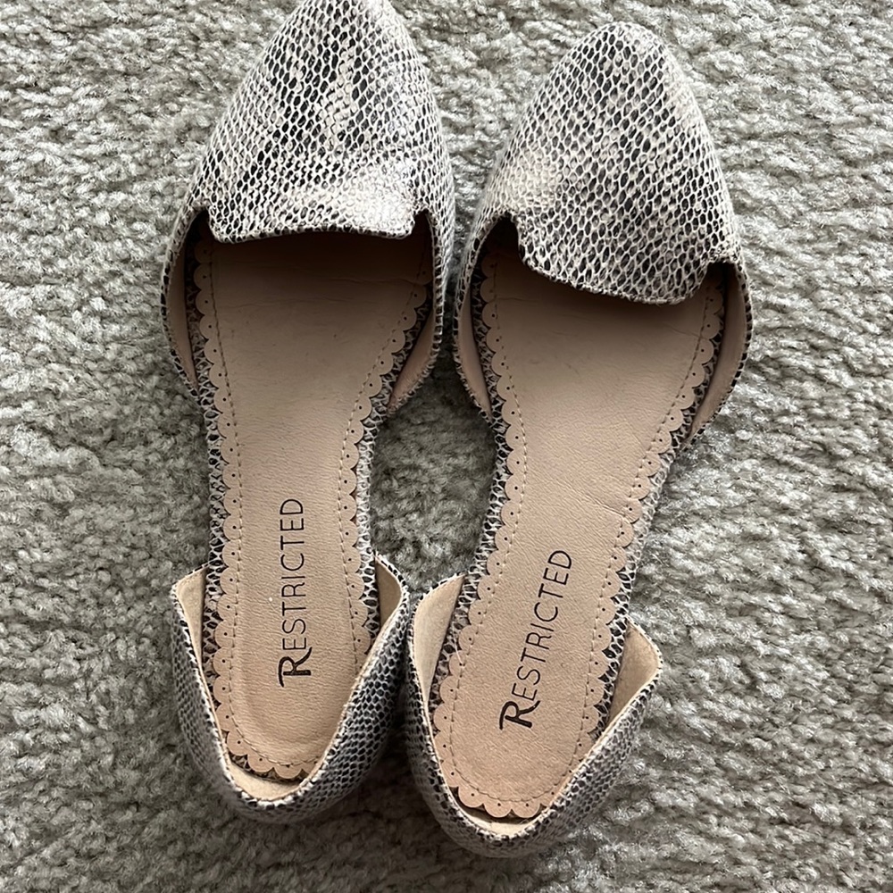 Ballet flats, work shoes. Worn once. Size 7